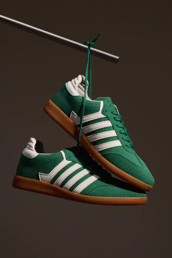 Green Textured Sneakers